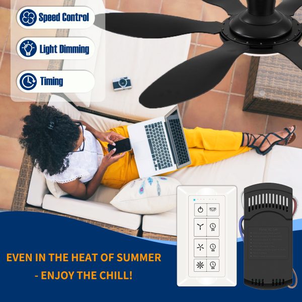 Smart Ceiling Fan Remote for AC Fan (White) - Image 2