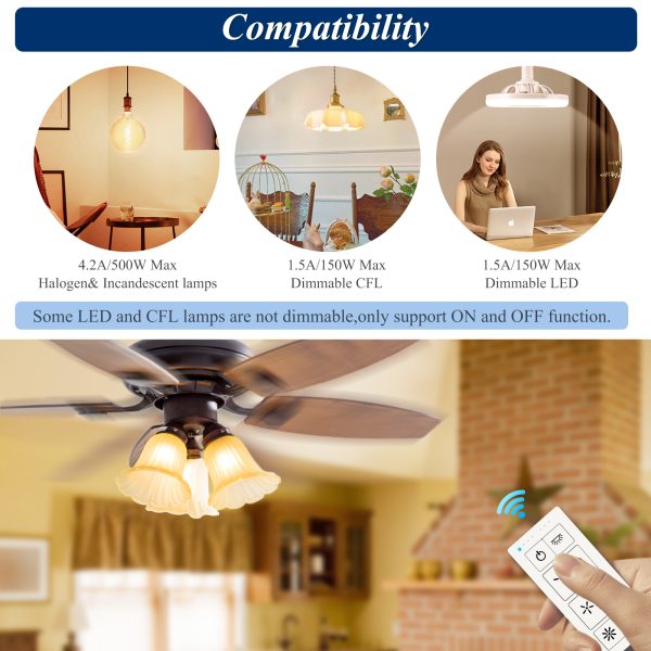 Smart Ceiling Fan Remote for AC Fan (White) - Image 3