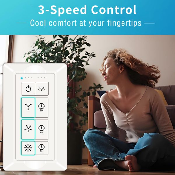 Universal Ceiling Fan Remote Kit for AC Fan (White) - Image 5