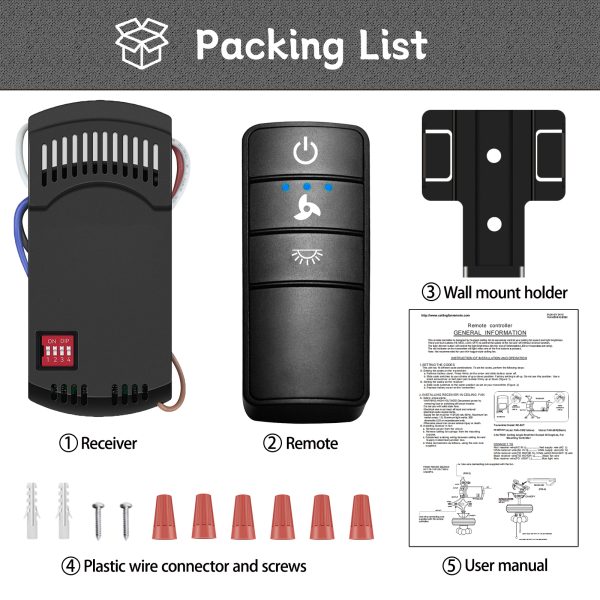 Ceiling Fan Remote Kit for KUJCE10320 - Image 7