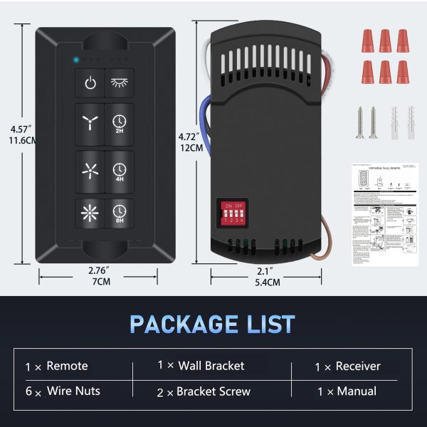 Smart Ceiling Fan Remote Kit for AC Fan (Black) - Image 7