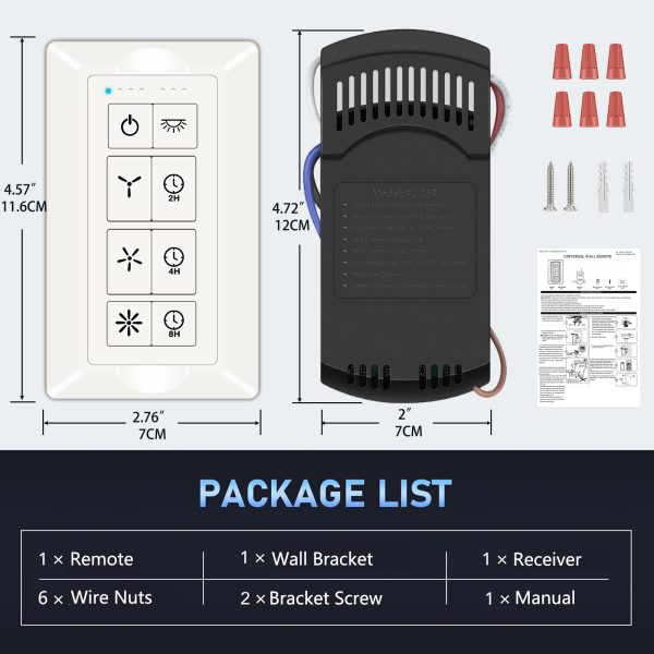 Universal Ceiling Fan Remote Kit for AC Fan (White) - Image 8