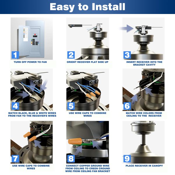 Ceiling Fan Remote Kit for FAN-35T - Image 7