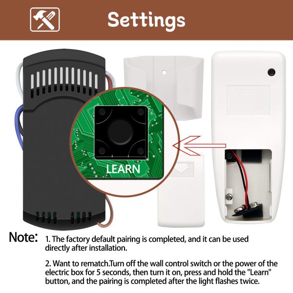 Ceiling Fan Remote Kit for AC Fan - Image 4