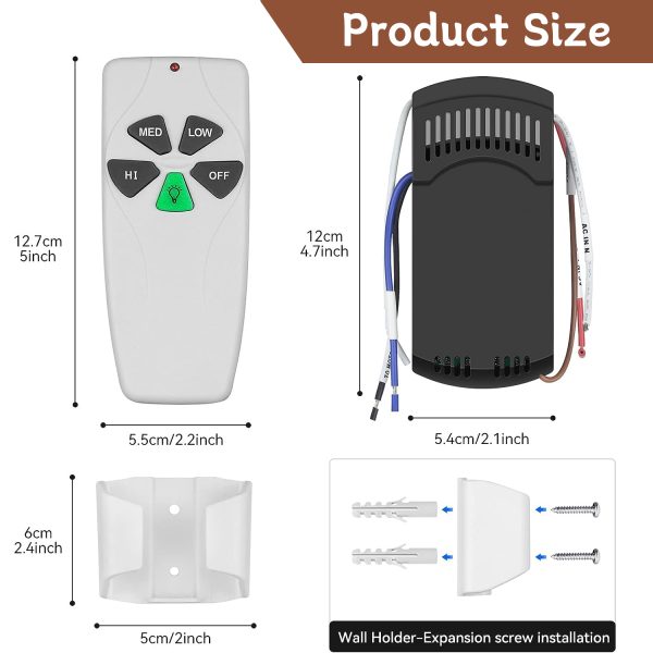 Ceiling Fan Remote Kit for AC Fan - Image 5
