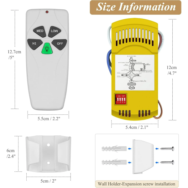 Ceiling Fan Remote Kit for 53T (Yellow) - Image 4