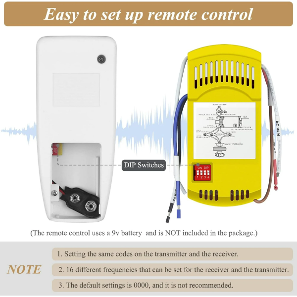 Ceiling Fan Remote Kit for 53T (Yellow) - Image 5