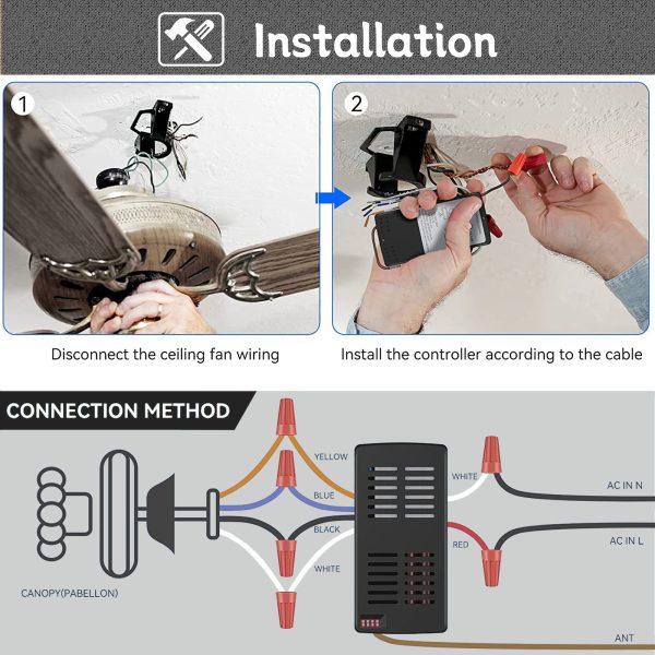 Universal Ceiling Fan Remote Control Kit for Hunter - Image 2